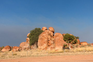 The Devil's Marbles in the outback of the Northern Territory in Australia