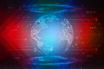 2d rendering abstract world concept
