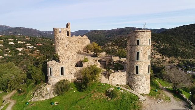 France, Var, Gulf of St Tropez, Village of Grimaud, HD (1920X1080)
