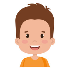 happy little boy character vector illustration design