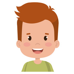 happy little boy character vector illustration design