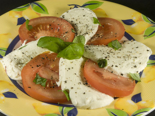 Mozarella mit Tomaten