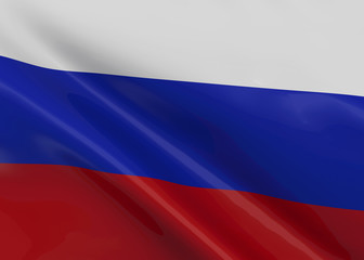 Fototapeta premium Russia Flag - 3D