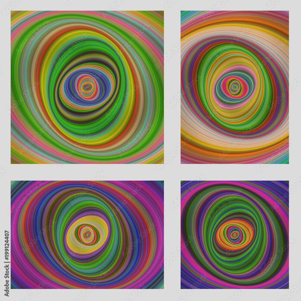 Poster colorful computer generated motion design brochure background set