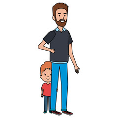 father with son characters vector illustration design