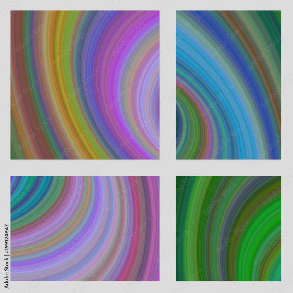 Poster abstract computer generated psychedelic design brochure background set