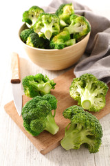 preparation fresh broccoli