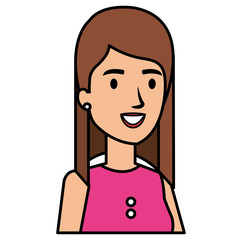 beautiful woman avatar character vector illustration design