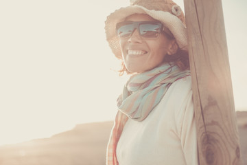 nice woman outdoor smiling