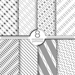 Set of vector seamless patterns.