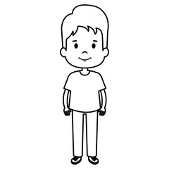happy little boy character vector illustration design