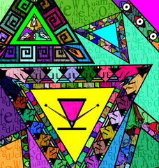 ornament colored triangles