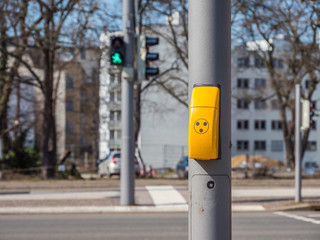 Blindenampel in einer Stadt