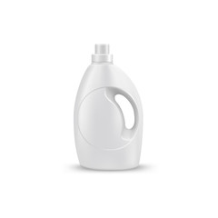 mock up liquid laundry detergent package, realistic blank plastic white bottles. Mockup for brand and package design