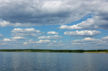clouds over the lake