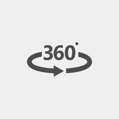 Coverage 360 flat vector icon