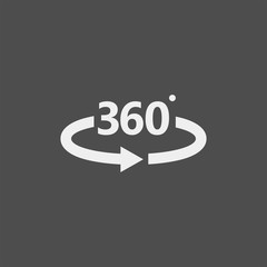 Coverage 360 flat vector icon