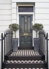 Traditional Door to 18th Century London Georgian Town House 