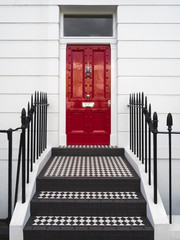 Traditional Door to 18th Century London Georgian Town House 