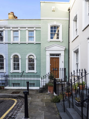 Fototapeta na wymiar Colourful 18th Century Georgian London Street, UK.