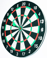 Getting right on target, business concept. The dart Board.