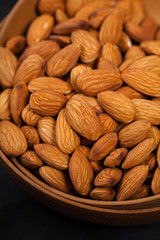 Almonds Nuts. Selective focus.