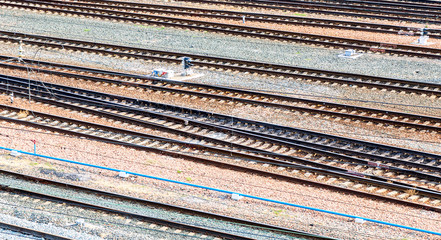 Background from railway track in summer day
