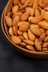 Almonds Nuts. Selective focus.