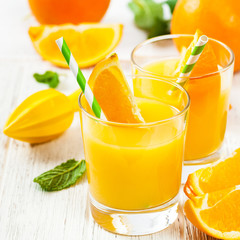 Orange Juice. Selective focus.