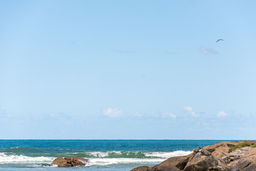 Sea, horizon and a corner of the continent