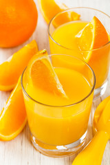 Orange Juice. Selective focus.