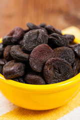 Organic Dried Apricots. Selective focus.