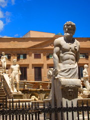 The Pretoria  Fountain in Palermo.  Sicily,  Italy.