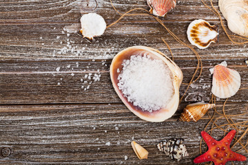 Coarse Sea Salt. Selective focus.