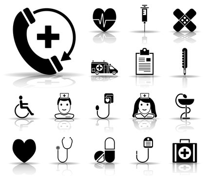 Gesundheit und Medizin - Iconset (Schwarz)