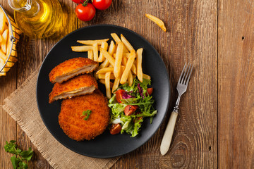 Cordon blue with fires.