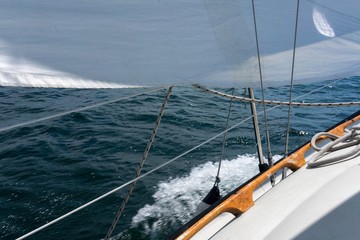 Sailboat and seascape