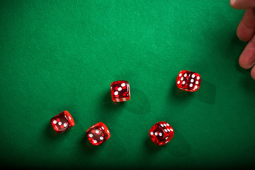 Rolling red dices