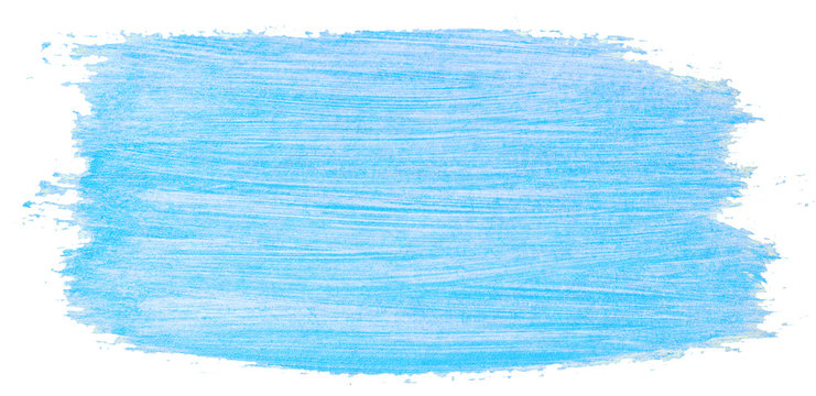 Shiny Blue Metallic Paint. Acrylic Isolated On White Paper With A Paint Texture.