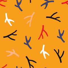 Vector seamless background pattern with cut out abstract shapes