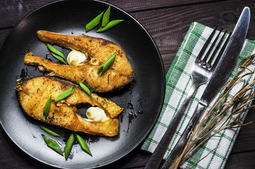 fried fish steaks