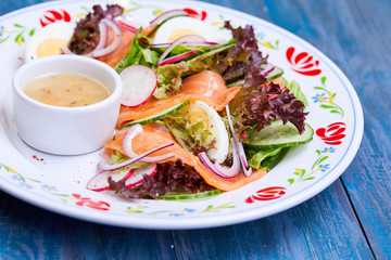 salad with salmon
