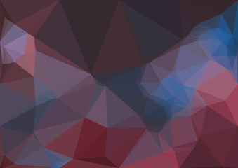 Abstract violet, red and blue polygonal texture background. Geometric pattern for graphic design. Can be used as gradient or wallpaper. 