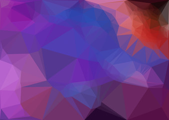 Abstract violet polygonal texture background. Geometric pattern for graphic design. Can be used as gradient or wallpaper. 