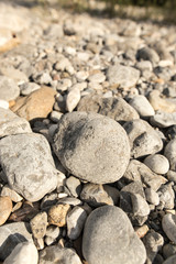 Large rocks in the mountains as a background