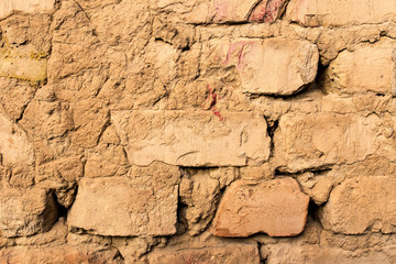 Old brick wall in the house as a background