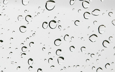 Rain drops on the car glass as a background