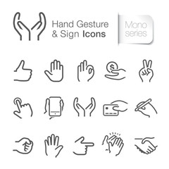 Hand gesture & sign icons