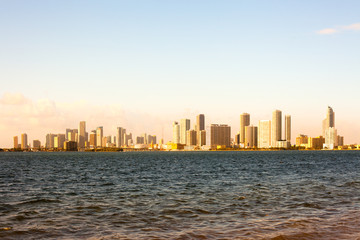 Obraz premium Downtown skyline of Miami at sunset, Florida, USA