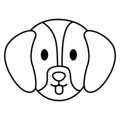 cute dog head pet friendly vector illustration design